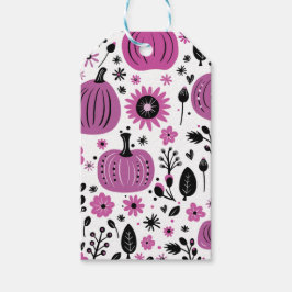 Etiqueta Para Presente Abóbora roxa e flor caseira personalizadas