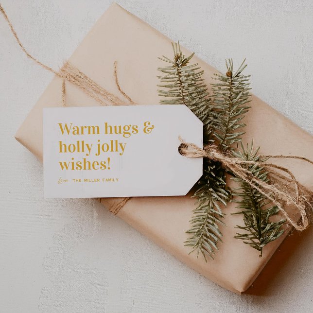 Etiqueta Para Presente Abraços Quentes | Festa de Natal (Criador carregado)