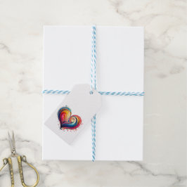 Etiqueta Para Presente Abstrato Heart