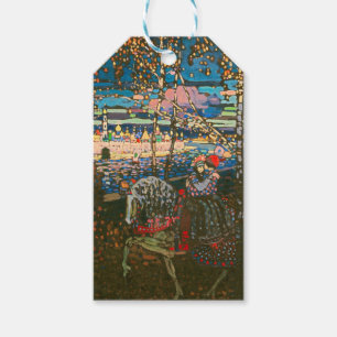 Etiqueta Para Presente Abstrato Kandinsky Casal Anel Colorido