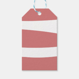 Etiqueta Para Presente Abstrato Terra Vermelho e Branco