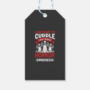 Etiqueta Para Presente Aconchegar e Assistir Filmes de Terror Esqueleto H