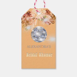 Etiqueta Para Presente Adesivo de Chuveiro de Noiva Bola de Discoteca Flo