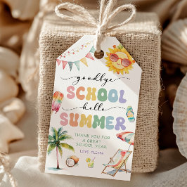 Etiqueta Para Presente Adeus Escola de Verão