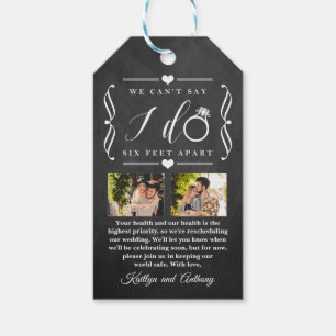 Etiqueta Para Presente Adiamento de Casamento de Seis Pés Diferente da Da