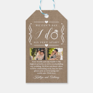 Etiqueta Para Presente Adiamento de Casamento de Seis Pés Diferente da Da