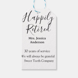 Etiqueta Para Presente Adição de aposentadoria feliz anos de serviço apos