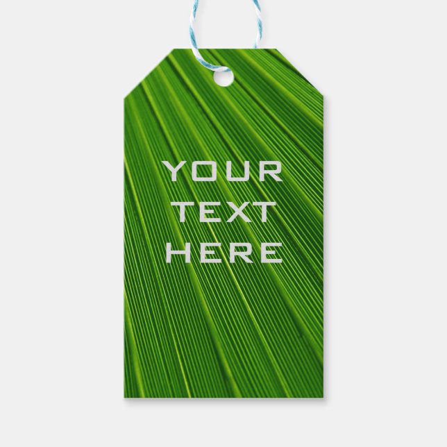 Etiqueta Para Presente Adicionar seu próprio texto verde (Frente)