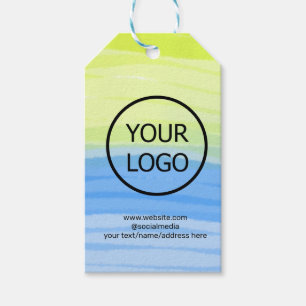 Etiqueta Para Presente adicione seu logotipo nome da empresa texto aquare