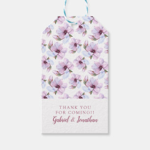 Etiqueta Para Presente Adicione seu teste padrão floral romântico