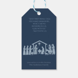 Etiqueta Para Presente Adoration of the Nativity Gift Tag - Manger Scene