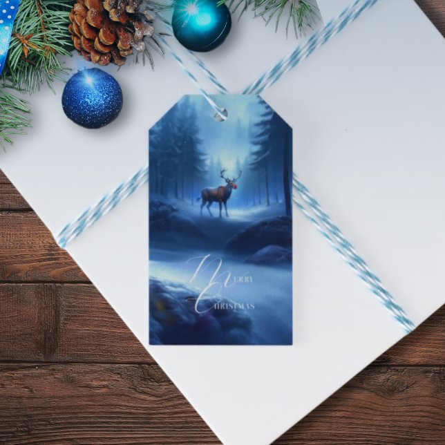 Etiqueta Para Presente Adorável e Editável Wonderland de inverno (Criador carregado)