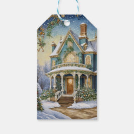 Etiqueta Para Presente Adorável Natal Vitoriano