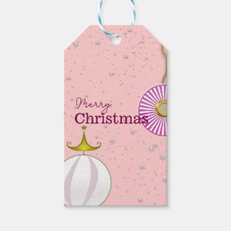 Etiqueta Para Presente adorno de natal rosa