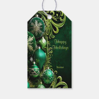 Etiqueta Para Presente Adornos Decorativos Verdes Etiqueta de Presente de