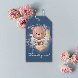 Etiqueta Para Presente Adventure Aguarda o Chá de fraldas de balão de ar