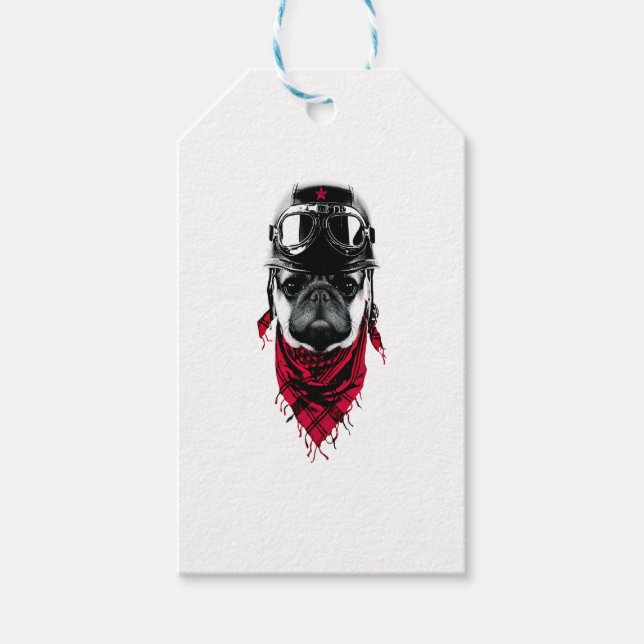 Etiqueta Para Presente Adventurer Pug (Frente)