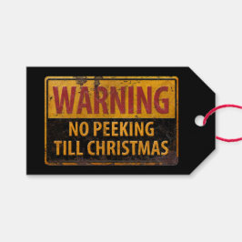 Etiqueta Para Presente ADVERTÊNCIA Sem Pequim Até o Natal Não Assinar