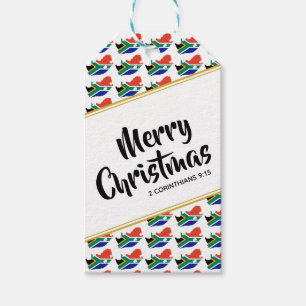 Etiqueta Para Presente ÁFRICA DO SUL Escritura Cristã de Feliz Natal