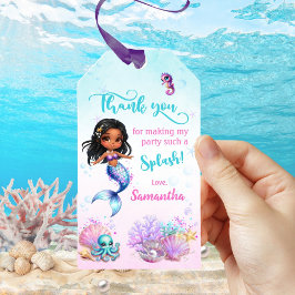 Etiqueta Para Presente Afro mermaid Birthday Party - Under the Sea Splish