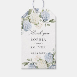 Etiqueta Para Presente Agradecimento de Casamento de Hortênsia Azul Flora