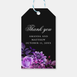 Etiqueta Para Presente Agradecimento de casamento floral em aquarela pret