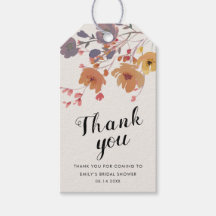 Agradecimento de Casamento Floral em Aquarela Rúst