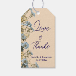 Etiqueta Para Presente Agradecimento de Casamento Floral Moderno