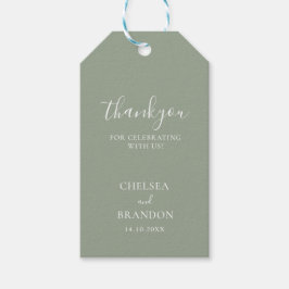Etiqueta Para Presente Agradecimento de casamento Stylish Script Rustic S