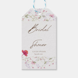 Etiqueta Para Presente Agradecimento de Chuveirinho de Noiva com Flor de 