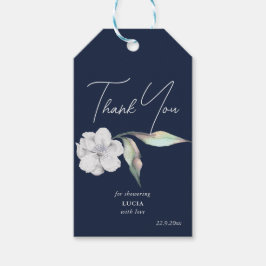 Etiqueta Para Presente Agradecimento de Chuveiro de Noiva com Folhas Flor
