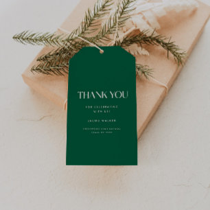 Etiqueta Para Presente Agradecimento de Festa de Formatura Minimalista Ve