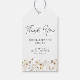 Etiqueta Para Presente Agradecimento de Flor Silvestre em Aquarela