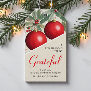 Etiqueta Para Presente Agradecimento de Natal Corporativo Personalizado