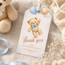 Etiqueta Para Presente Agradecimento do Chá de Bebê do Ursinho de Pelúcia