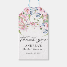 Etiqueta Para Presente Agradecimento Floral Rosa Primavera em Aquarela