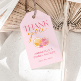 Etiqueta Para Presente Agradecimento para Chá de Noiva Pink Main Squeeze