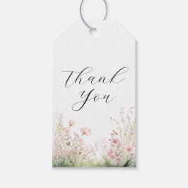 Etiqueta Para Presente Agradecimentos de casamento delicados florais