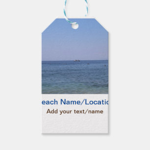 Etiqueta Para Presente água oceano praia foto adicionar nome texto local