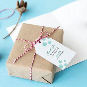 Etiqueta Para Presente Água-viva Chá de fraldas colorida de água-viva