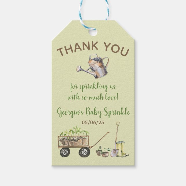 Etiqueta Para Presente Águas primavera para jardinagem vegetativa podem b (Frente)