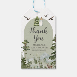 Etiqueta Para Presente Ah, Garoto Adventure Pine Forest Obrigado
