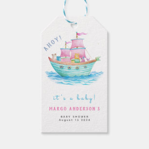 Etiqueta Para Presente Ahoy É um Chá de fraldas de veleiro de naves