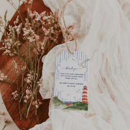 Etiqueta Para Presente Ahoy Little Sailor Chá de fraldas Obrigado