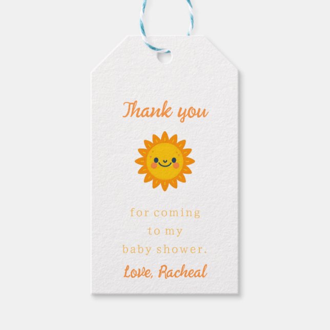 Etiqueta Para Presente Aí vem o filho Chá de fraldas (Frente)