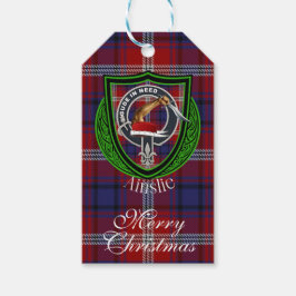 Etiqueta Para Presente Ainslie Scottish Clan Tartan & Crest