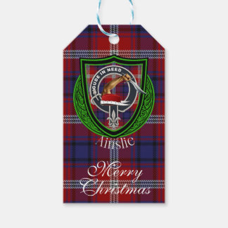 Etiqueta Para Presente Ainslie Scottish Clan Tartan & Crest