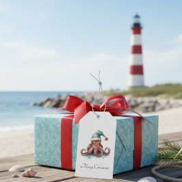 Etiqueta Para Presente Alegria de Natal de Octopus, personalizada