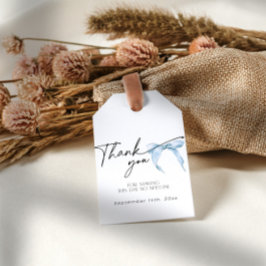 Etiqueta Para Presente Algo azul Arco Tying Chá de panela Gift Tag