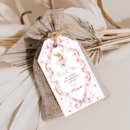 Etiqueta Para Presente Algum Coelhinho está fazendo Um Laço Rosa Xadrez 1